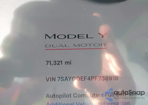 2023 Tesla Model Y Performance Dual Motor All-Wheel Drive from USA, damaged, VIN 7SAYGDEF4PF738918